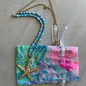 NWT Lilly Pulitzer Necklace and Pouch